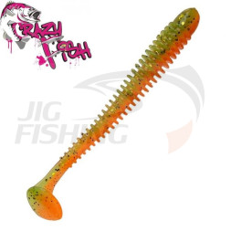 Мягкие приманки Crazy Fish Vibro Worm 4&quot; #5D Orange Chart