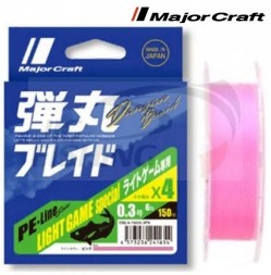 Шнур Major Craft Dangan Braid Light Game Special x4 150m Pink #0.3 0.09mm 2.6kg