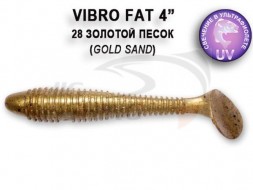 Мягкие приманки Crazy Fish Vibro Fat 4&quot; 28 Gold Sand