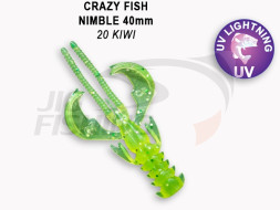 Мягкие приманки Crazy Fish  Nimble 1.6&quot; #20 Kiwi