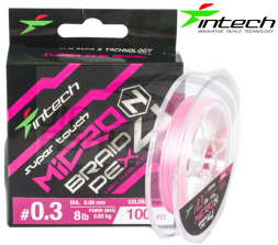 Шнур Intech MicroN PE X4 100m Pink #0.3 0.090mm 3.63kg