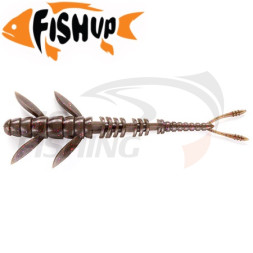 Мягкие приманки FishUp Flit 4&quot; #050  Green Pumpkin Brown/Red &amp; Purple