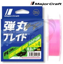 Шнур Major Craft Dangan Braid Light Game Special x4 150m Pink #0.4 0.104mm 3.6kg