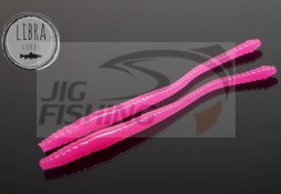 Мягкие приманки Libra Lures Dying Worm 70mm #019 Hot Pink