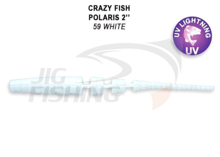 Мягкие приманки Crazy Fish Polaris 2.2&quot;  59 White
