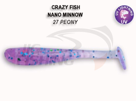 Мягкие приманки Crazy Fish Nano Minnow 1.6&quot; 27 Peony