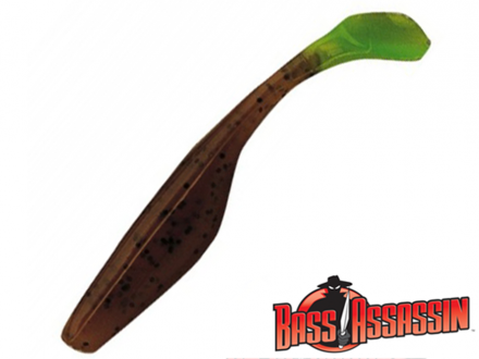 Мягкие приманки Bass Assassin Sea Shad 4&quot; #215 Pumpkin Seed Chartreuse Tail