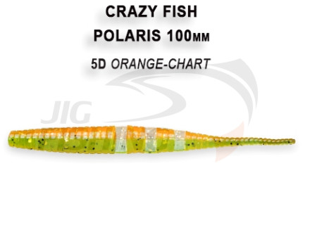 Мягкие приманки Crazy Fish Polaris Floating 4&quot; #5d Orange Chart