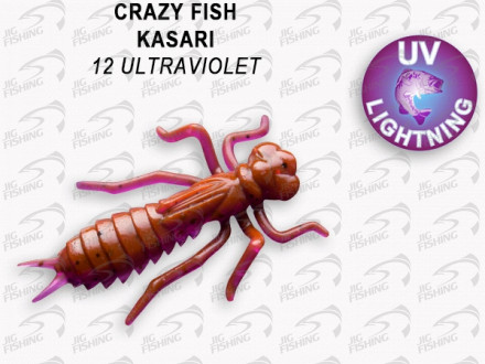 Мягкие приманки Crazy Fish Kasari Floating 1&quot; 12 Ultraviolet