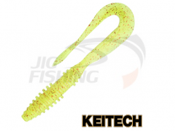 Мягкие приманки Keitech Mad Wag 4.5&quot; #PAL01 Chartreuse Red Flake