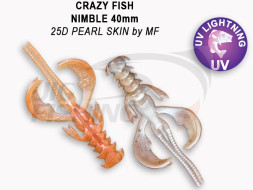 Мягкие приманки Crazy Fish  Nimble 1.6&quot; #25D Pearl Skin