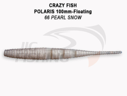 Мягкие приманки Crazy Fish Polaris Floating 4&quot; #66 Pearl Snow