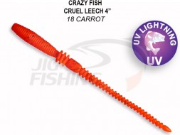 Мягкие приманки Crazy Fish  Cruel Leech 4&quot; #18 Carrot