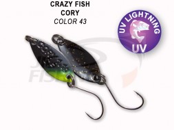 Колеблющиеся блесна Crazy Fish Cory 1.1gr #43