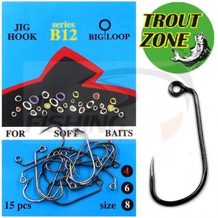 Крючок Trout Zone Jig Hook B12 #4 (15шт/уп)