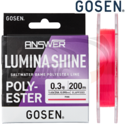 Эстер Gosen Answer Lumina Shine Polyester 200m Pink #0.2 0.074mm 0.5kg