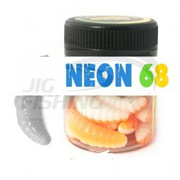 Силиконовые приманки Neon 68 Maggot 1.3'' 35mm #White Orange