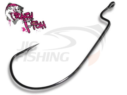 Крючки офсетные Crazy Fish Wide Range Offset Hook Wroh #4/0