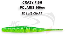 Мягкие приманки Crazy Fish Polaris Floating 4&quot; #7d Lime Chart