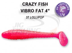 Мягкие приманки Crazy Fish Vibro Fat 4&quot; 37 Lolipop