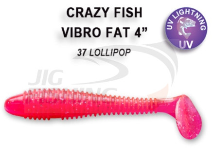 Мягкие приманки Crazy Fish Vibro Fat 4&quot; 37 Lolipop