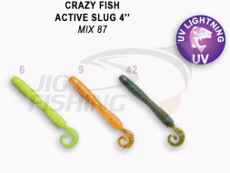 Мягкие приманки Crazy Fish Active Slug 4&quot; Mix 87