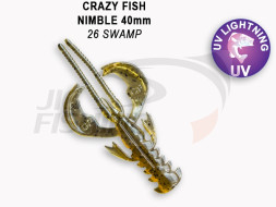 Мягкие приманки Crazy Fish  Nimble 1.6&quot; #26 Swamp