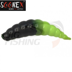 Мягкие приманки Soorex Tad 40mm #110 Black Chartreuse