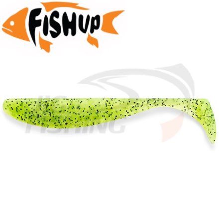Мягкие приманки FishUp Wizzle Shad 3&quot; #055 Chartreuse/Black