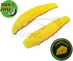 Мягкие приманки Trout Zone Paddle 1.3&quot; #Yellow Cheese (12шт/уп)