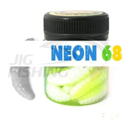 Силиконовые приманки Neon 68 Maggot 1.3'' 35mm #White Chartreuse