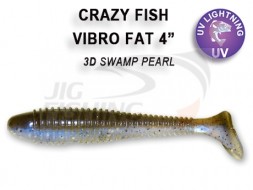 Мягкие приманки Crazy Fish Vibro Fat 4&quot; 3D Swamp Pearl