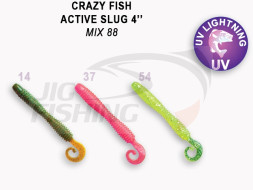 Мягкие приманки Crazy Fish Active Slug 4&quot; Mix 88