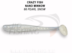 Мягкие приманки Crazy Fish Nano Minnow 1.6&quot; 66 Pearl Snow