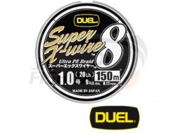 Плетеный шнур Duel Super X-Wire PE X8 150m Silver #0.6 0.13mm 5.8kg