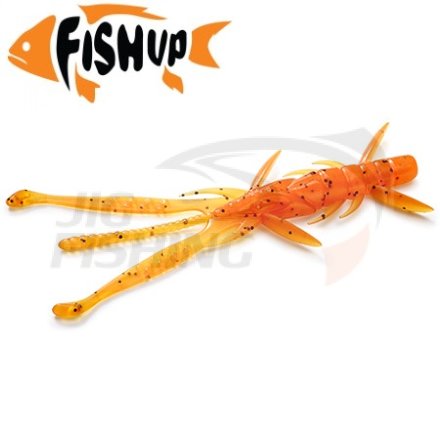 Мягкие приманки FishUp Shrimp 3&quot; #049 Orange Pumpkin/Black