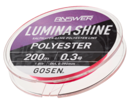Эстер Gosen Answer Lumina Shine Polyester 200m Pink #0.3 0.090mm 0.72kg