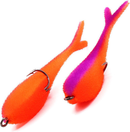 Поролоновый Слаг Мормыш с открытым двойником 20см #18 (2шт/уп)