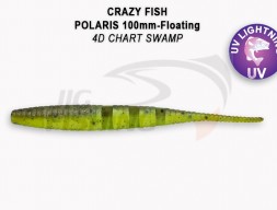 Мягкие приманки Crazy Fish Polaris Floating 4&quot; #4D Chart Swamp