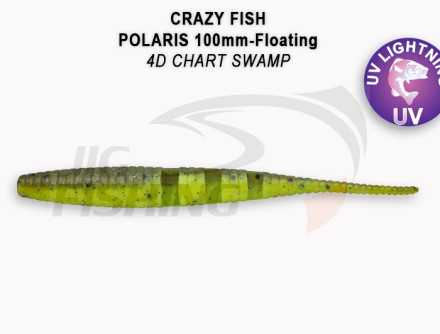 Мягкие приманки Crazy Fish Polaris Floating 4&quot; #4D Chart Swamp