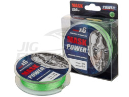 Шнур плетеный Akkoi Mask Power PE X6 150m Green 0.20mm 9.07kg