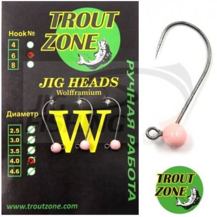 Джиг-головки Trout Zone BL #6 3.5mm 0.4gr Light Pink