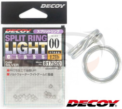 Заводные кольца Decoy R-4 Split Ring Light Class Silver #1 9.1kg 20lb