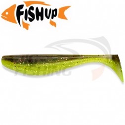 Мягкие приманки FishUp Wizzle Shad 3&quot; #203 Green Pumpkin Flo Chartreuse
