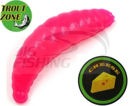 Мягкие приманки Trout Zone Maggot 1.3&quot; #Bubblegum Cheese