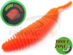 Мягкие приманки Trout Zone Plamp 1.6&quot; Orange Cheese Sherbet