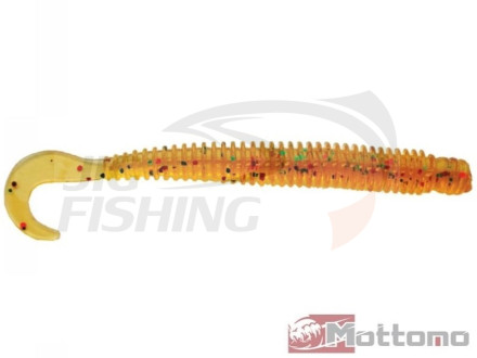 Мягкие приманки Mottomo Deft Worm 4&#039;&#039; #Orange Green Pepper