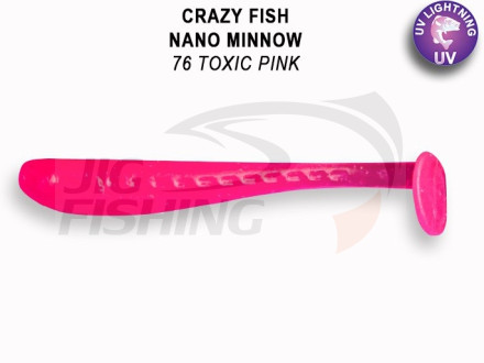 Мягкие приманки Crazy Fish Nano Minnow 1.6&quot; 76 Toxic Pink