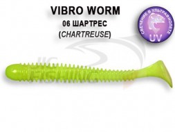 Мягкие приманки Crazy Fish Vibro Worm 2&quot; 06 Shartreuse