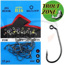 Крючок Trout Zone Jig Hook B16 #8 (15шт/уп)